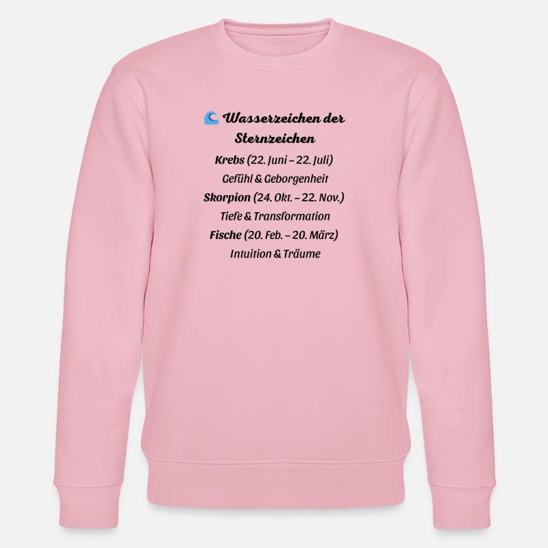 Wasserzeichen der Sternzeichen - Stanley/Stella Unisex Bio-Sweatshirt CHANGER  - Hellrosa