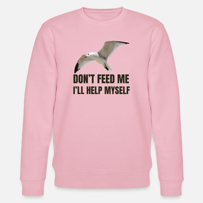 Möwe mit mutigem Statement - Stanley/Stella Unisex Bio-Sweatshirt CHANGER  - Hellrosa