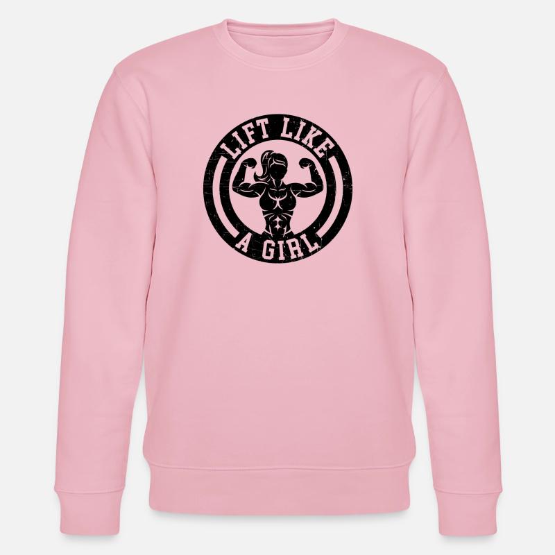 Heben Sie wie ein Mädchen - Stanley/Stella Unisex Bio-Sweatshirt CHANGER  - Hellrosa