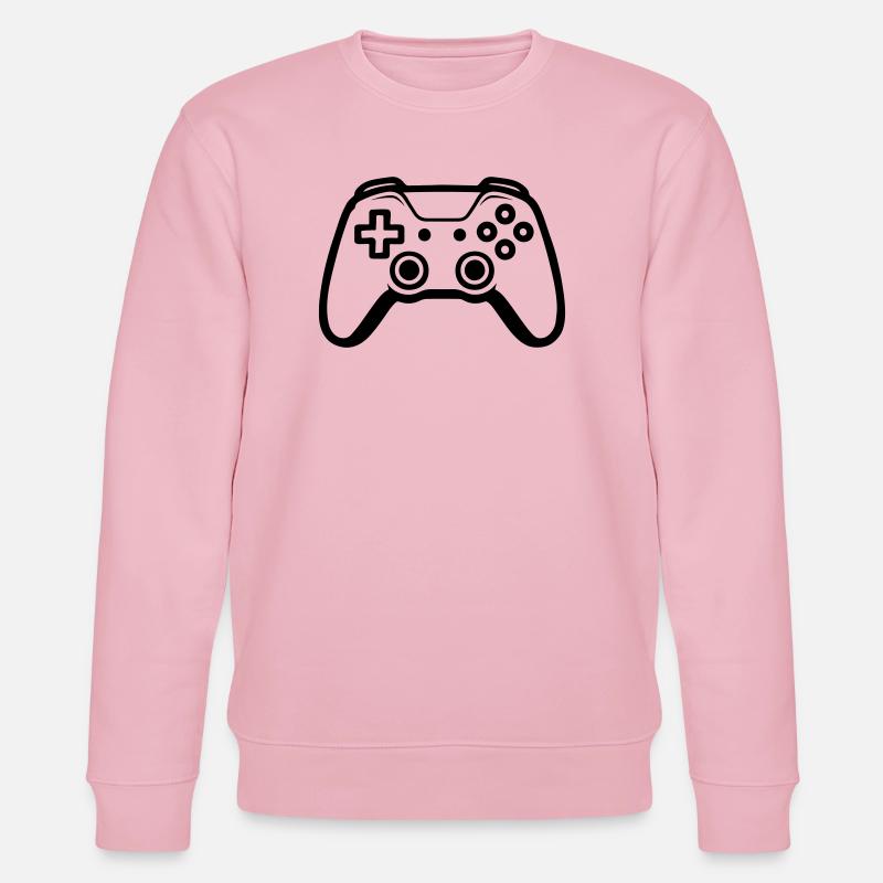 Controller Joypad Gamer - Stanley/Stella CHANGER Unisex Organic Sweatshirt - cotton pink