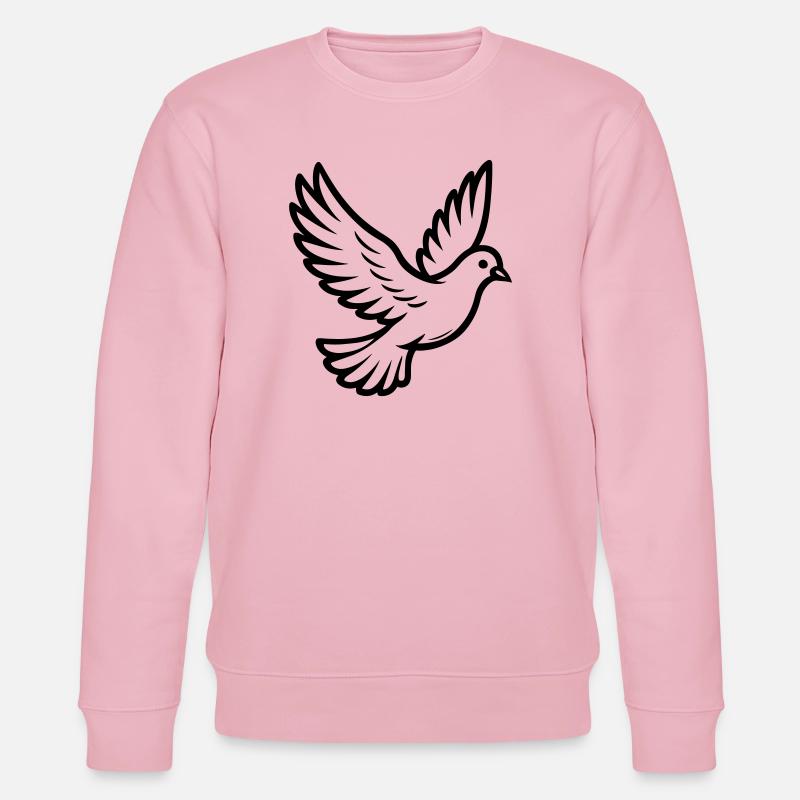 Taube Vogel - Stanley/Stella Unisex Bio-Sweatshirt CHANGER  - Hellrosa