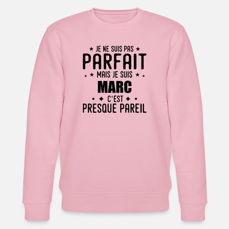 Marc: authentisch, unvollkommen, oben, perfekt - Stanley/Stella Unisex Bio-Sweatshirt CHANGER  - Hellrosa