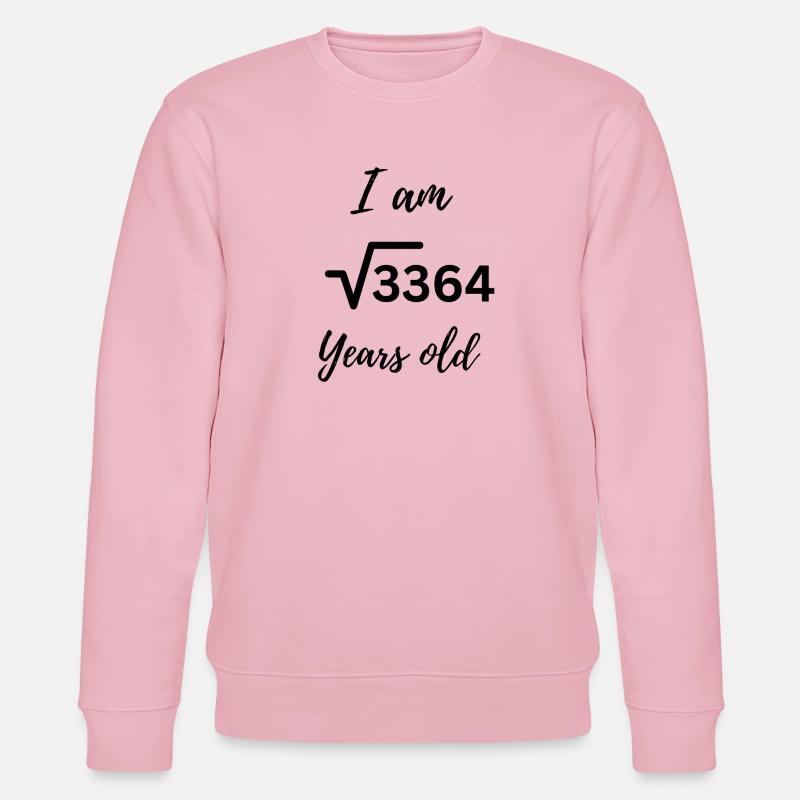 √3364 – 58 Jahre cool verpackt - Stanley/Stella Unisex Bio-Sweatshirt CHANGER  - Hellrosa