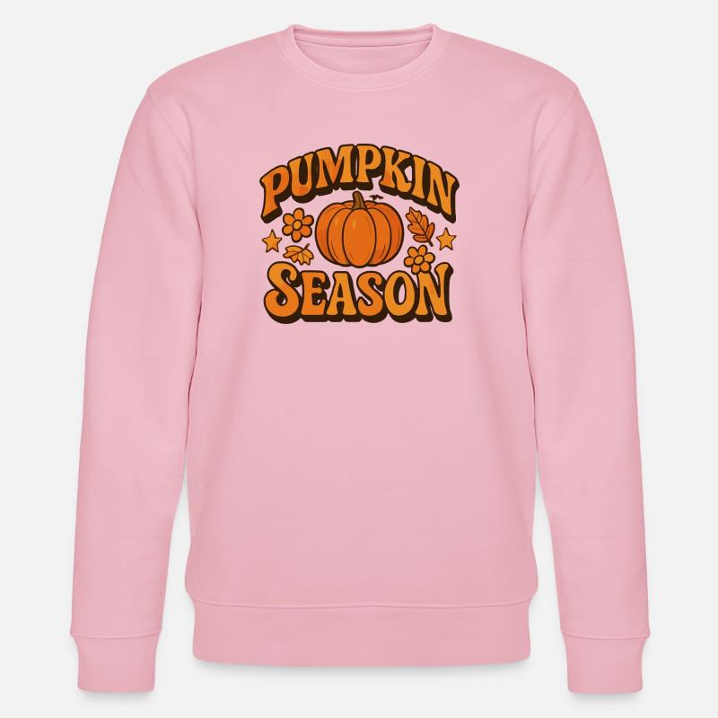 Kürbissaison Herbst Illustration - Stanley/Stella Unisex Bio-Sweatshirt CHANGER  - Hellrosa
