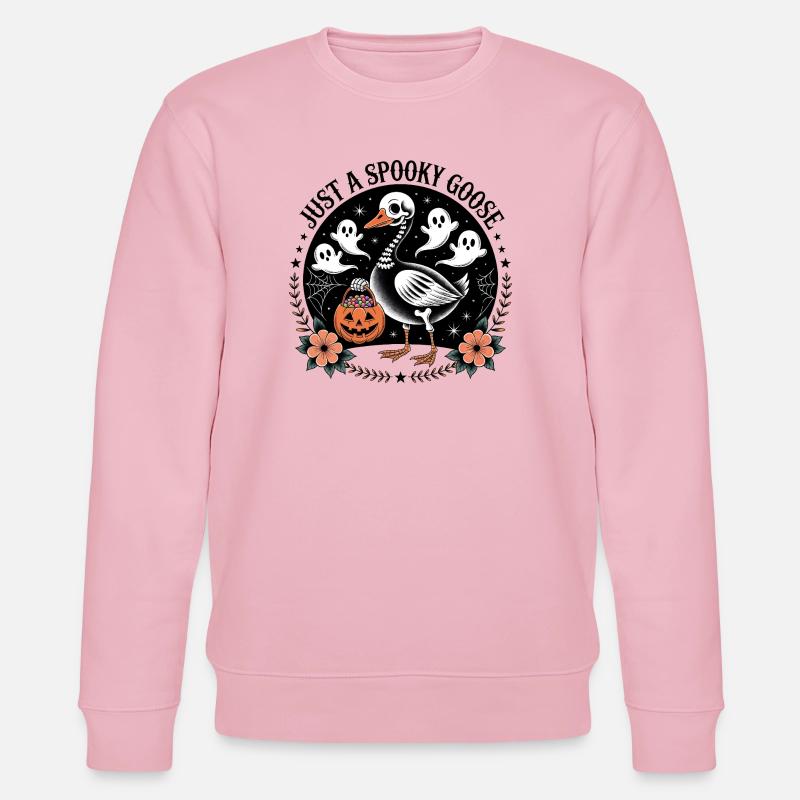 Nur eine gruselige Gans - Stanley/Stella Unisex Bio-Sweatshirt CHANGER  - Hellrosa