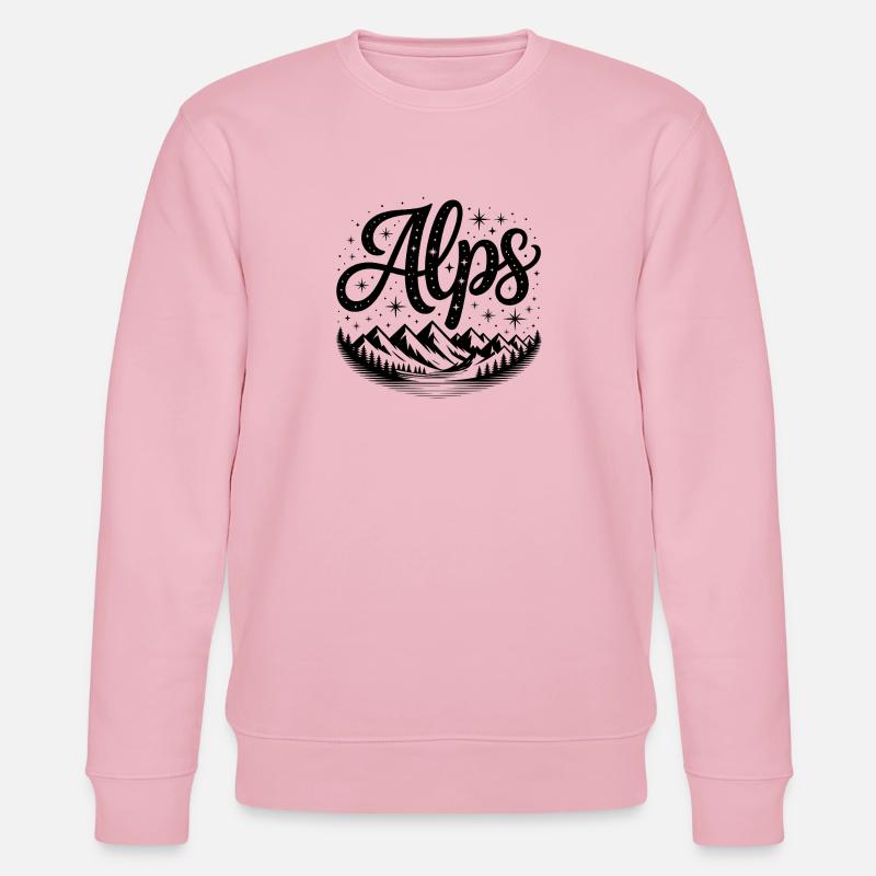 Alpes - Conception de souvenirs - Sweat bio CHANGER Stanley/Stella Unisexe - rose pâle