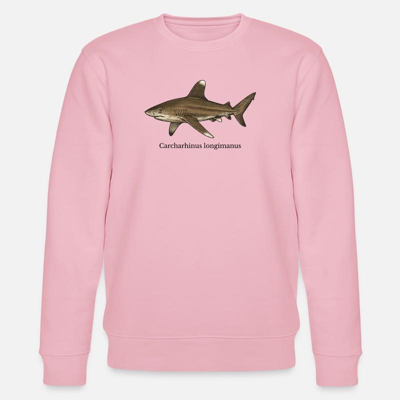 Carcharhinus longimanus Hai Design - Stanley/Stella Unisex Bio-Sweatshirt CHANGER  - Hellrosa