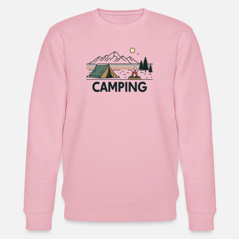 Abendliches Camping unter Sternenhimmel - Stanley/Stella Unisex Bio-Sweatshirt CHANGER - Hellrosa