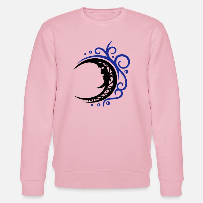 Mystischer Mond im Tribal Stil - Stanley/Stella Unisex Bio-Sweatshirt CHANGER  - Hellrosa