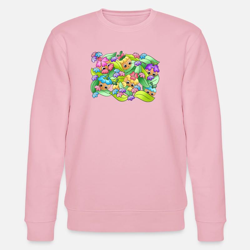 Verträumte Knubbel | Sommer | Laub | Natur - Stanley/Stella Unisex Bio-Sweatshirt CHANGER - Hellrosa