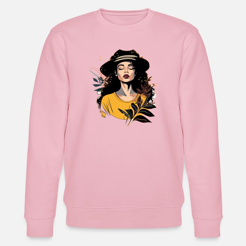 Frauengesicht - Stanley/Stella Unisex Bio-Sweatshirt CHANGER  - Hellrosa