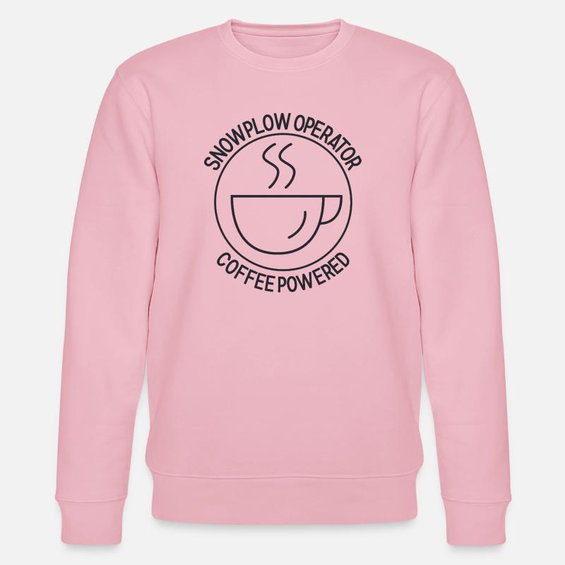 Snowplow Operator Coffee Powered Schneepflugfahrer - Stanley/Stella Unisex Bio-Sweatshirt CHANGER  - Hellrosa