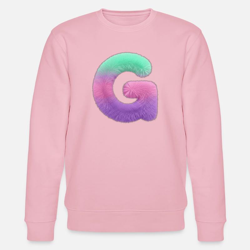 Buchstaben G im Pop-Art Farbverlauf - Stanley/Stella Unisex Bio-Sweatshirt CHANGER  - Hellrosa