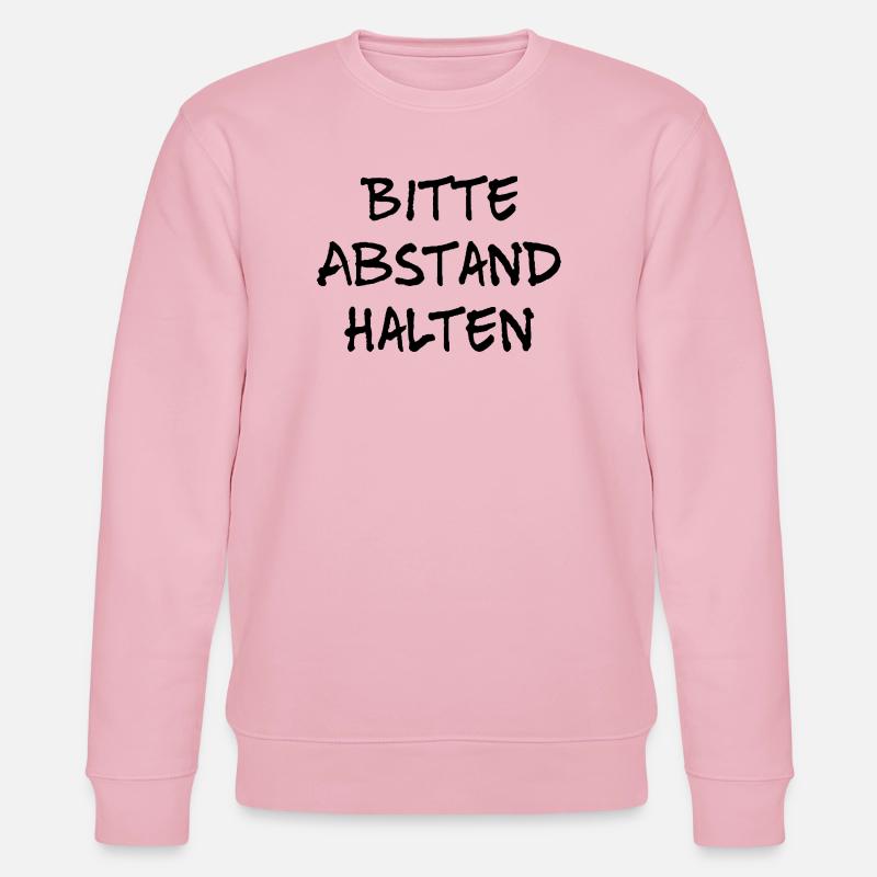 Bitte Abstand halten - Stanley/Stella Unisex Bio-Sweatshirt CHANGER  - Hellrosa