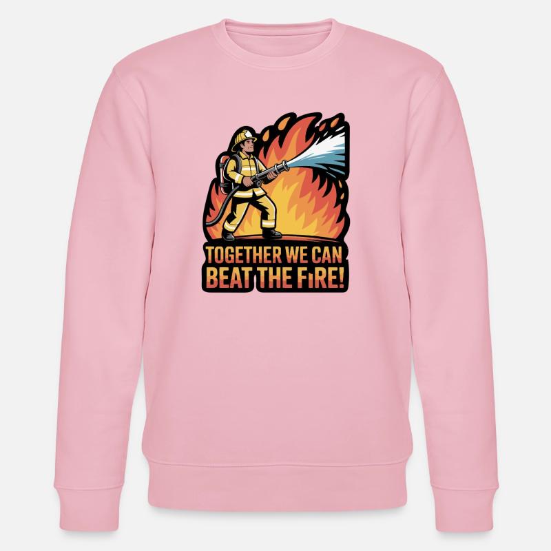 Conception inspirante de l'unité des pompiers - Sweat bio CHANGER Stanley/Stella Unisexe - rose pâle