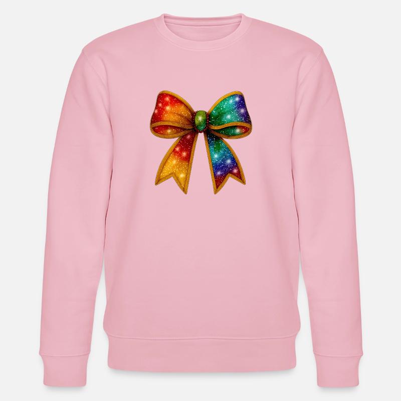 Bow | Galactic Rainbow Binding - Stanley/Stella CHANGER Unisex Organic Sweatshirt - cotton pink