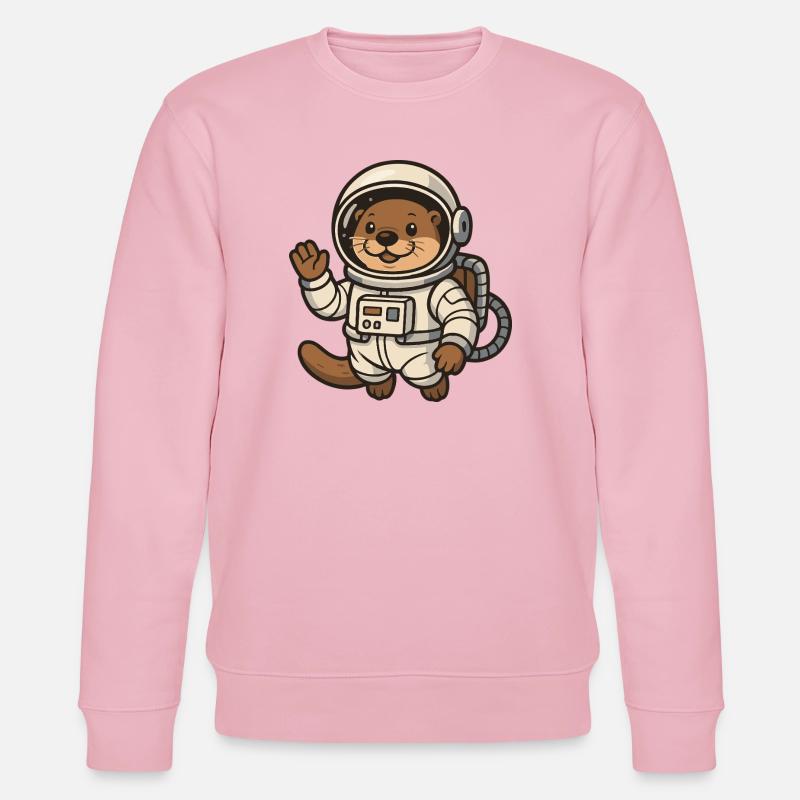 Loutre de l'espace avec combinaison spatiale - Sweat bio CHANGER Stanley/Stella Unisexe - rose pâle
