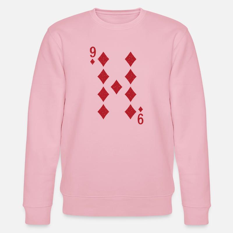 9 Karo Karten Doppelkopf Romme - Stanley/Stella Unisex Bio-Sweatshirt CHANGER  - Hellrosa