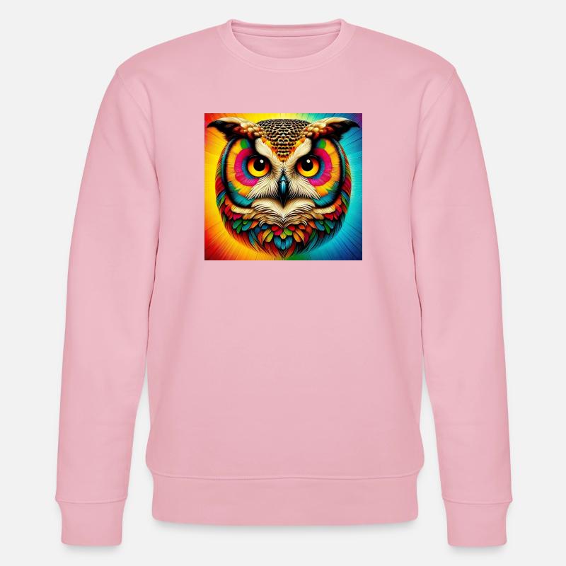 Eule - Stanley/Stella Unisex Bio-Sweatshirt CHANGER  - Hellrosa