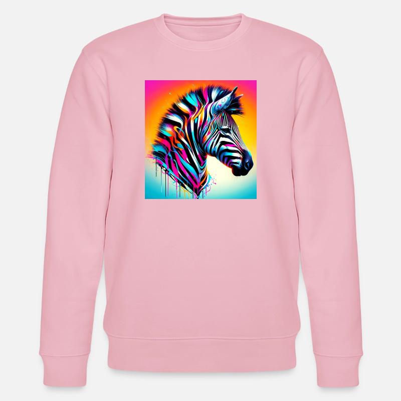 Zebra - Stanley/Stella Unisex Bio-Sweatshirt CHANGER  - Hellrosa