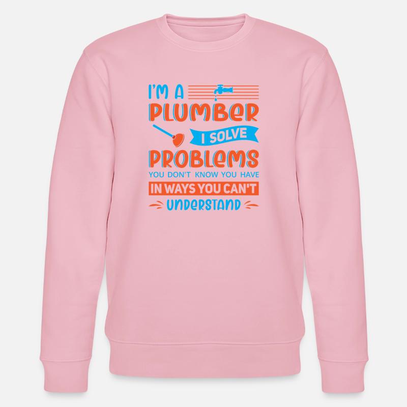 Chauffagiste Plombier Plombier de construction chauffage - Sweat bio CHANGER Stanley/Stella Unisexe - rose pâle