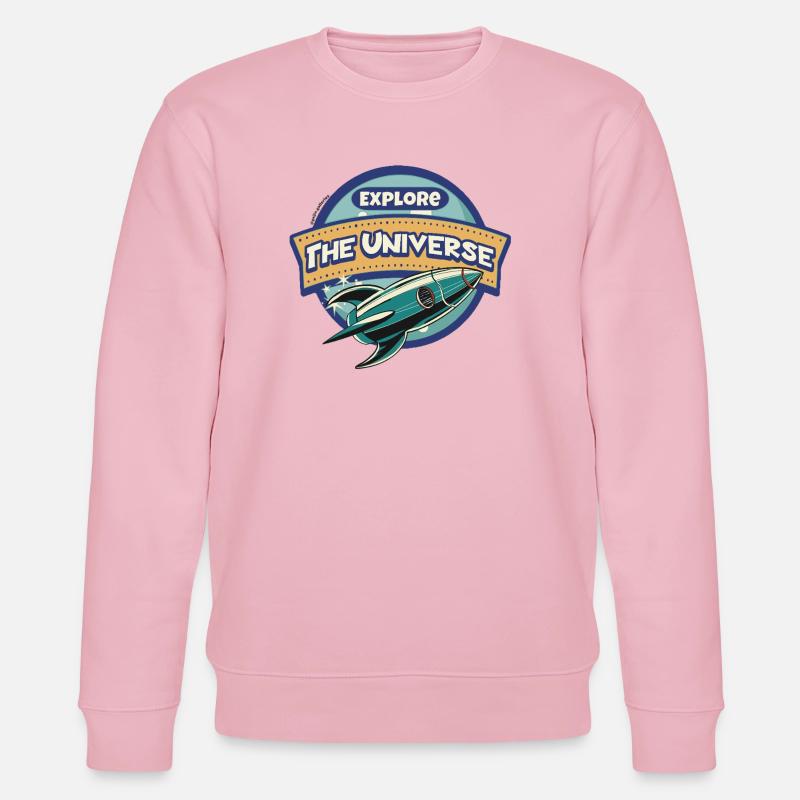 Weltraum Entdecker - Explore the Universe - Stanley/Stella Unisex Bio-Sweatshirt CHANGER  - Hellrosa