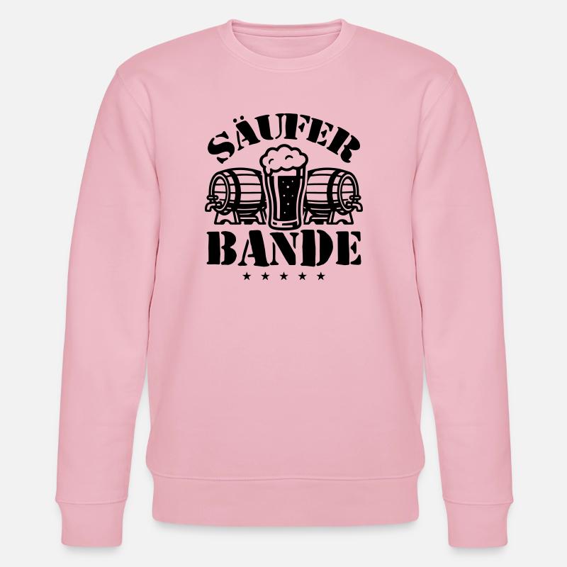 Säufer Bande Bier - Stanley/Stella Unisex Bio-Sweatshirt CHANGER  - Hellrosa