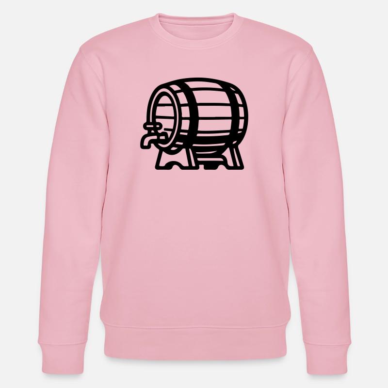 Bierfass Symbol Brauerei - Stanley/Stella Unisex Bio-Sweatshirt CHANGER  - Hellrosa