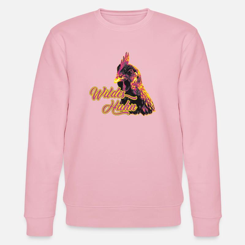 Imprimé expressif motif de poulet sauvage - Sweat bio CHANGER Stanley/Stella Unisexe - rose pâle