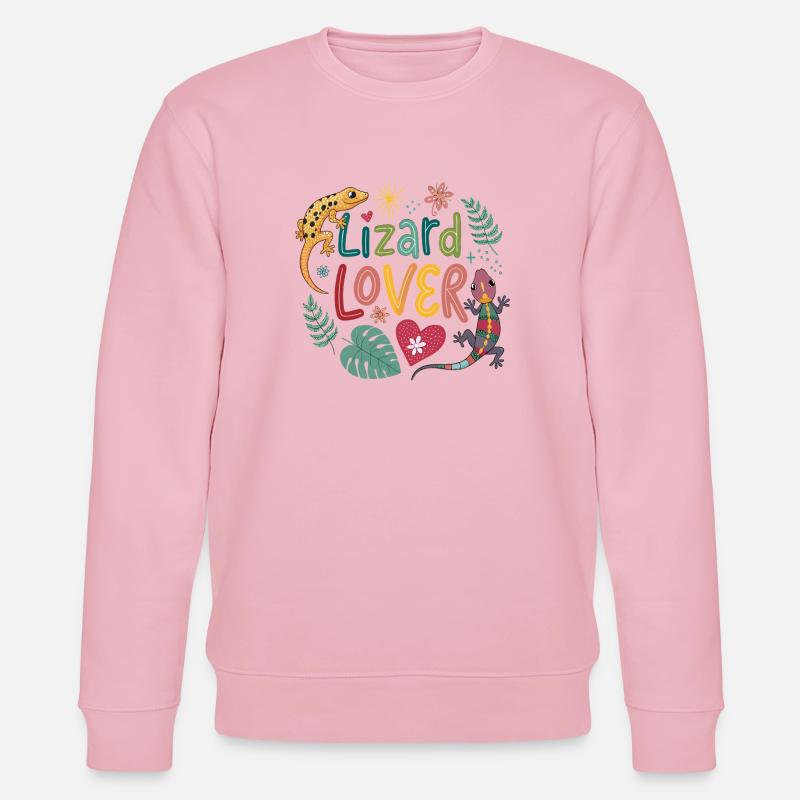 Eidechsenliebhaber Illustration - Stanley/Stella Unisex Bio-Sweatshirt CHANGER - Hellrosa