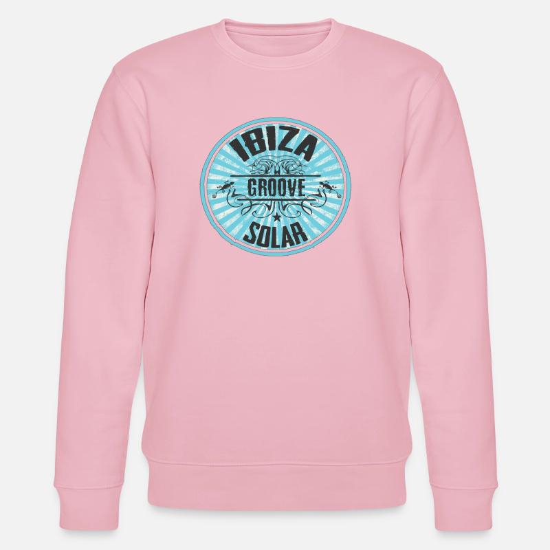 Conception du logo solaire ibiza Groove - Sweat bio CHANGER Stanley/Stella Unisexe - rose pâle