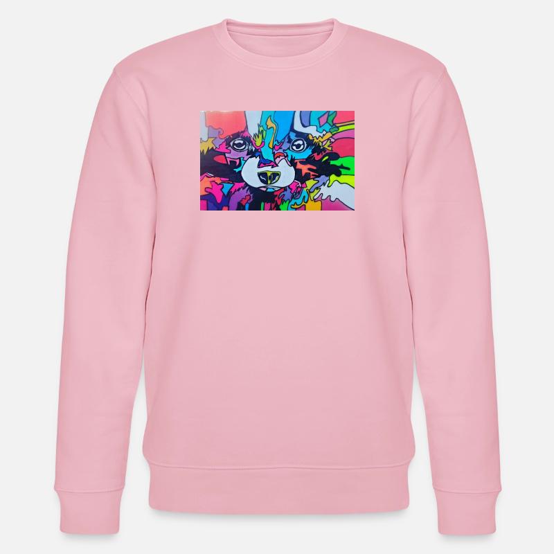Bunter Waschbär - Stanley/Stella Unisex Bio-Sweatshirt CHANGER  - Hellrosa
