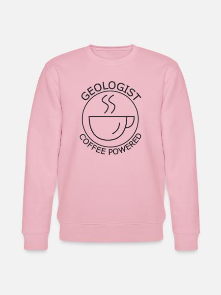 Geologist Coffee Powered Geology - Stanley/Stella CHANGER Unisex Organic Sweatshirt - cotton pink