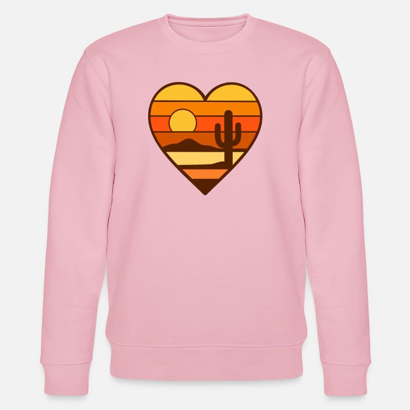 Herz Desertsonne Design - Stanley/Stella Unisex Bio-Sweatshirt CHANGER  - Hellrosa