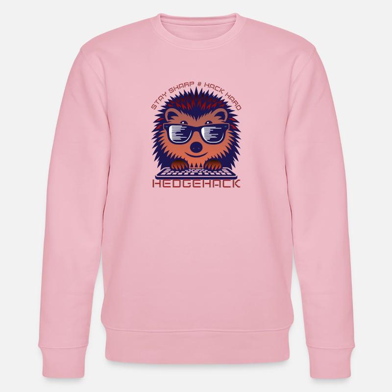 Igel Codierung Enthusiast T-Shirt - Stanley/Stella Unisex Bio-Sweatshirt CHANGER  - Hellrosa
