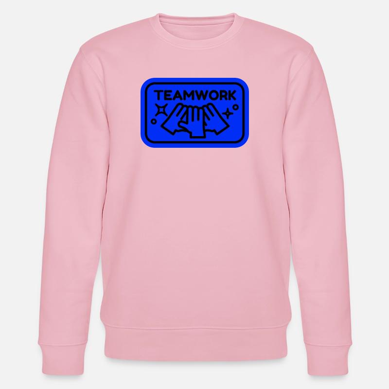 Symbole de la collaboration d’équipe - Sweat bio CHANGER Stanley/Stella Unisexe - rose pâle