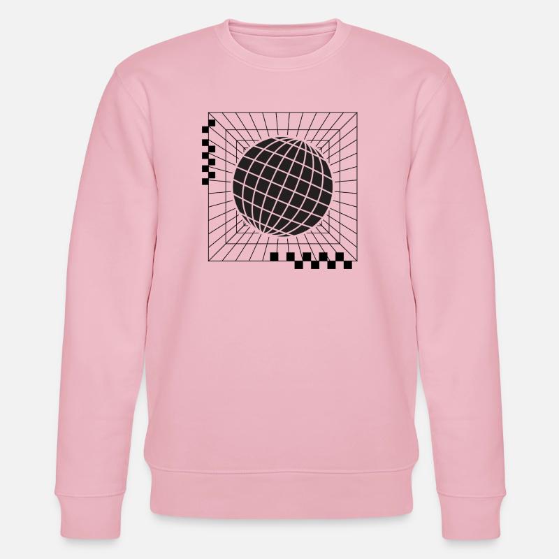 Conception géométrique de la sphère globale - Sweat bio CHANGER Stanley/Stella Unisexe - rose pâle