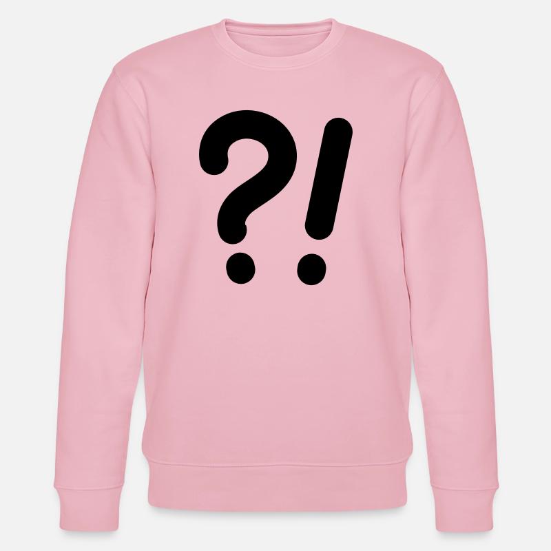 Fragezeichen und Ausrufezeichen - Stanley/Stella Unisex Bio-Sweatshirt CHANGER  - Hellrosa