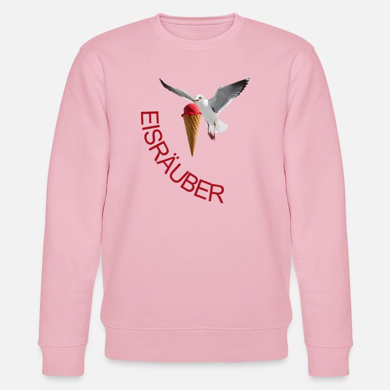 Möwe mit Eiscreme Eisräuber - Stanley/Stella CHANGER Unisex Organic Sweatshirt - cotton pink