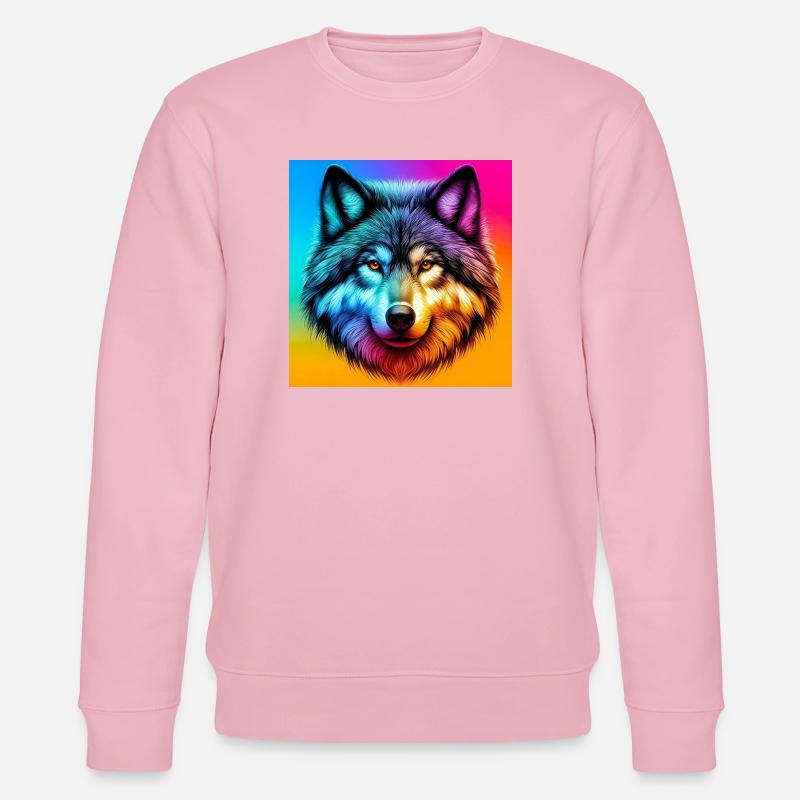 Wolf - Stanley/Stella Unisex Bio-Sweatshirt CHANGER  - Hellrosa
