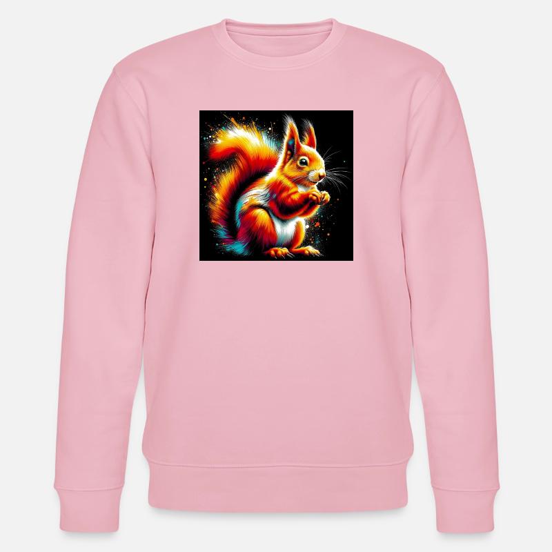 Eichhörnchen - Stanley/Stella Unisex Bio-Sweatshirt CHANGER  - Hellrosa