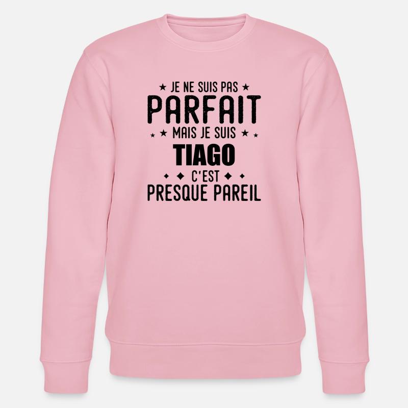 Tiago: authentisch, unvollkommen, oberflächlich, perfekt - Stanley/Stella Unisex Bio-Sweatshirt CHANGER - Hellrosa