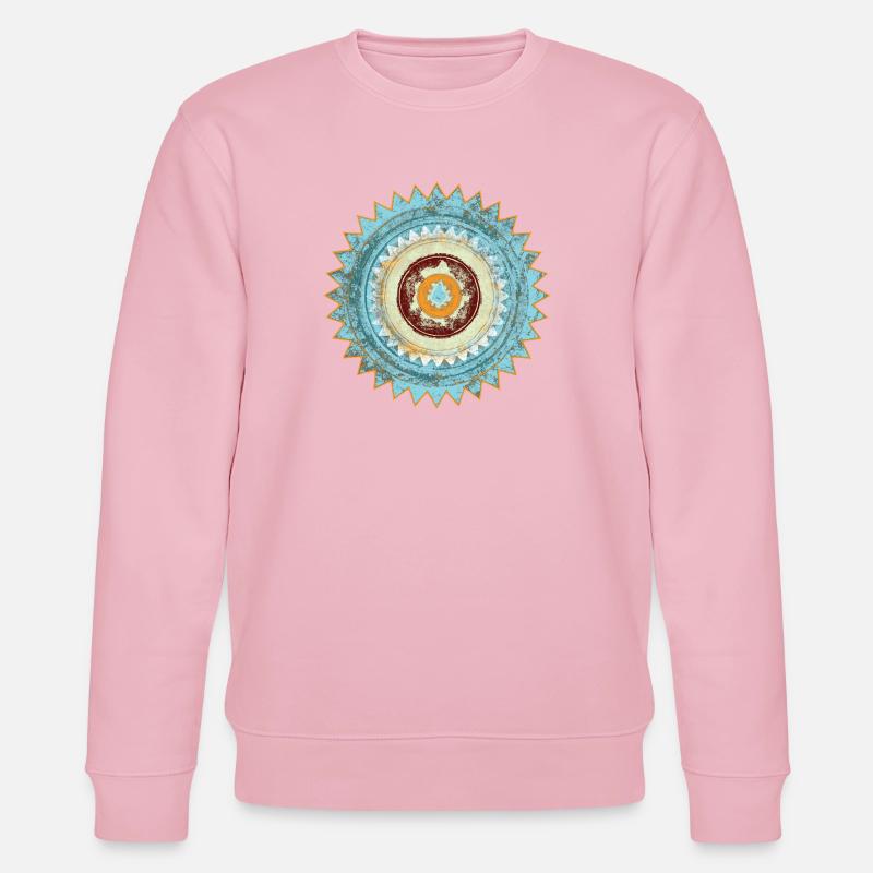 Conception abstraite du mandala zen - Sweat bio CHANGER Stanley/Stella Unisexe - rose pâle