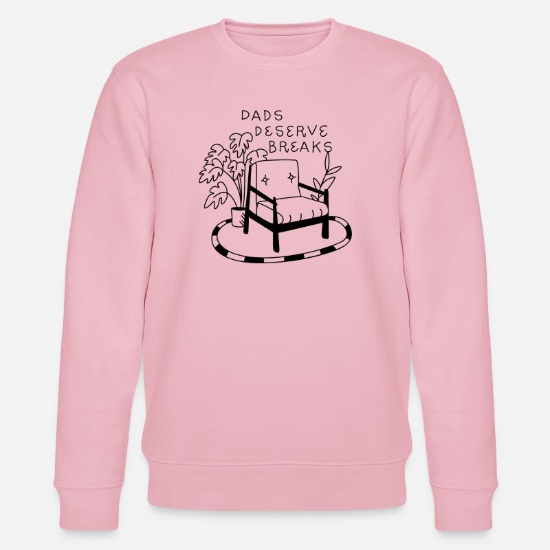 Dads Deserve Breaks – Relax-Sessel - Stanley/Stella Unisex Bio-Sweatshirt CHANGER  - Hellrosa