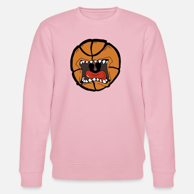 Conception explosive du ballon de basket - Sweat bio CHANGER Stanley/Stella Unisexe - rose pâle