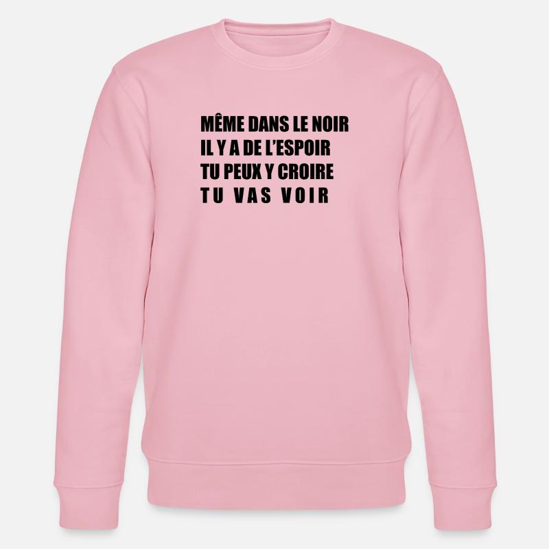 Auch im Dunkeln - Stanley/Stella Unisex Bio-Sweatshirt CHANGER  - Hellrosa