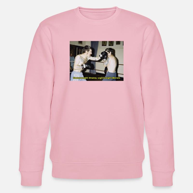 Boxkampf mit moralischer Botschaft - Stanley/Stella Unisex Bio-Sweatshirt CHANGER  - Hellrosa