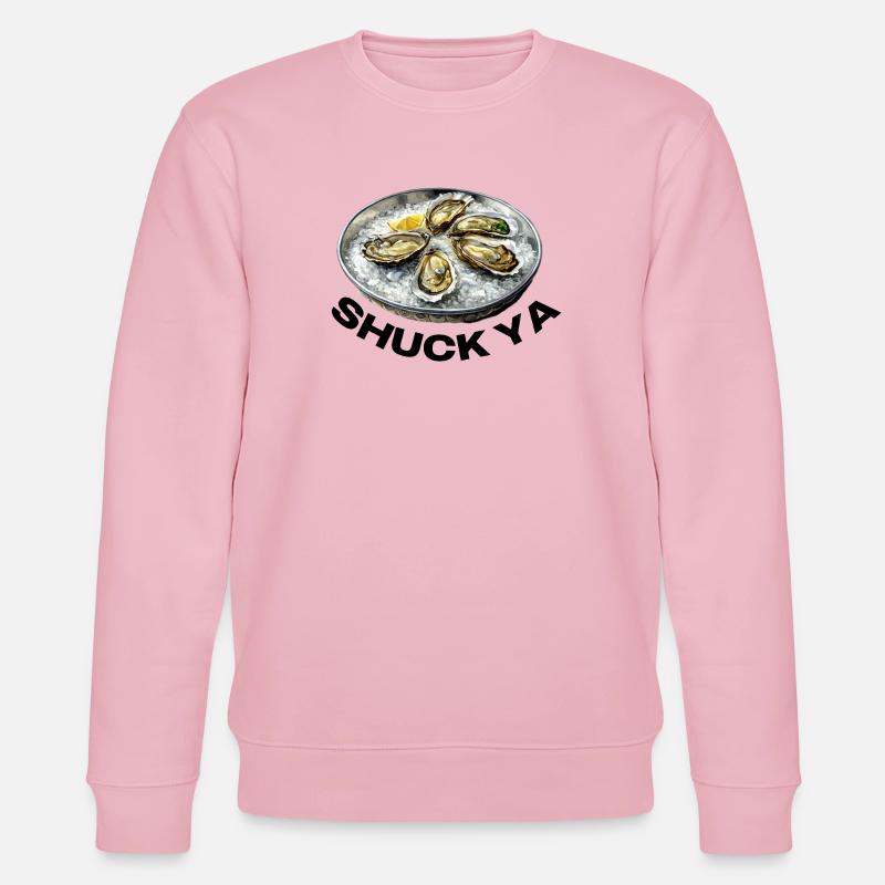 Frischer Austern-Genuss auf Eis - Stanley/Stella Unisex Bio-Sweatshirt CHANGER  - Hellrosa