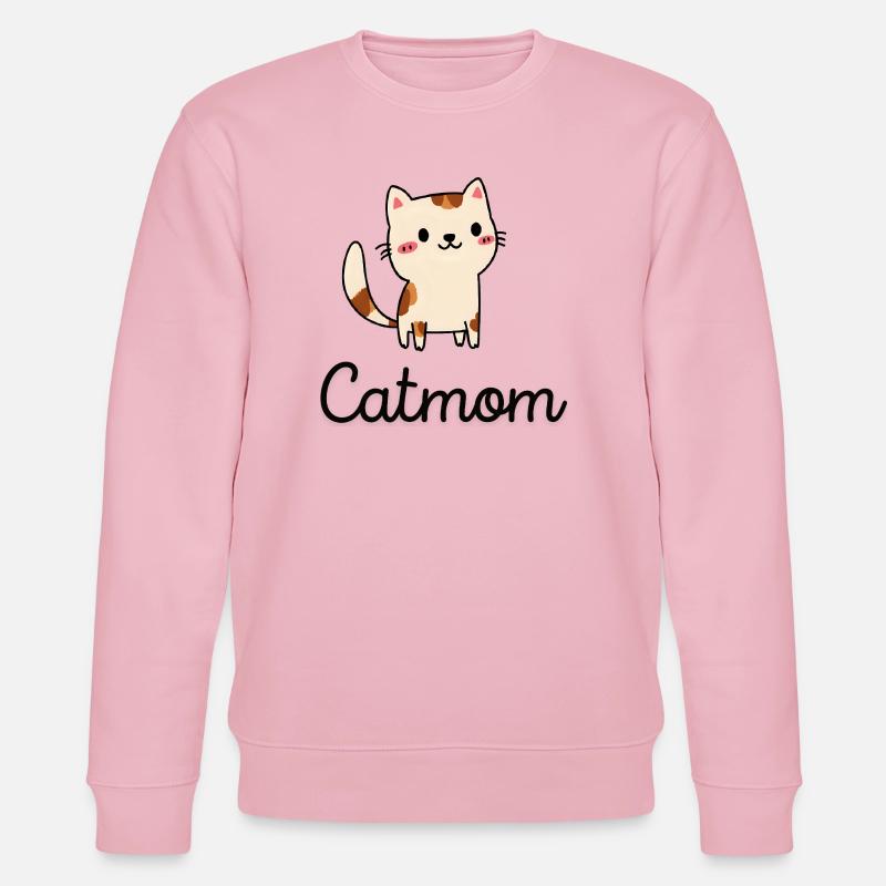 Niedliches Katzen-Design mit Charm - Stanley/Stella Unisex Bio-Sweatshirt CHANGER  - Hellrosa