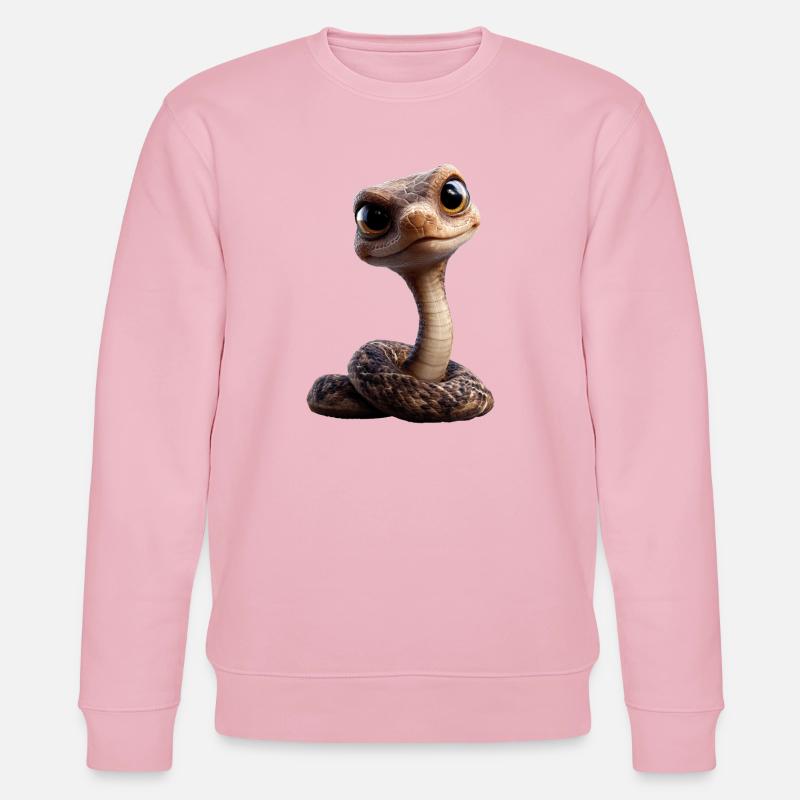 snake, python, cobra, rattlesnake, snakes - Stanley/Stella CHANGER Unisex Organic Sweatshirt - cotton pink